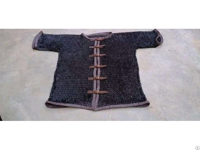 Chainmail Haubergeon Half Sleeve Shirt