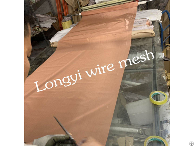 Pure Copper Woven Wire Screen 300 350 400 Mesh Emi Rf Shielding