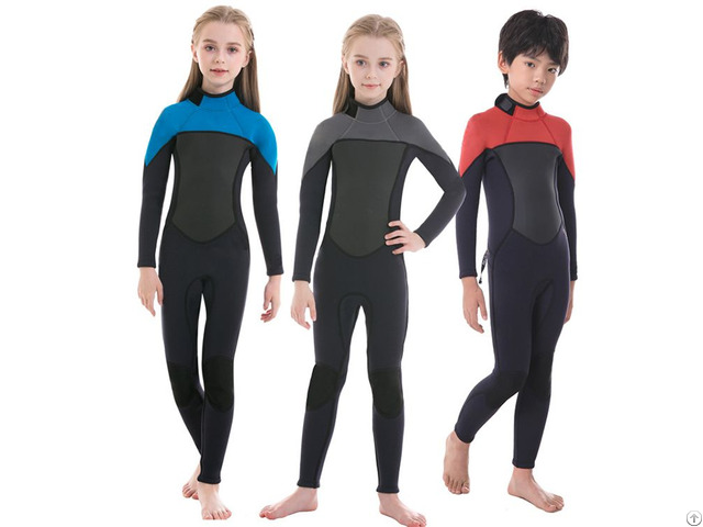 Factory Wholesale 3mm Neoprene Diving Surfing Suit Long Sleeve Wetsuit Back Zip Kids Wetsuits