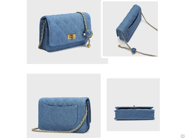 High Quality Rhombus Chain Bag Fashion Denim