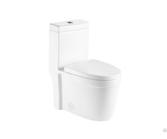 Lavatory High Efficiency S Trap Floor Mounted One Piece Elongated Skirted Toilet