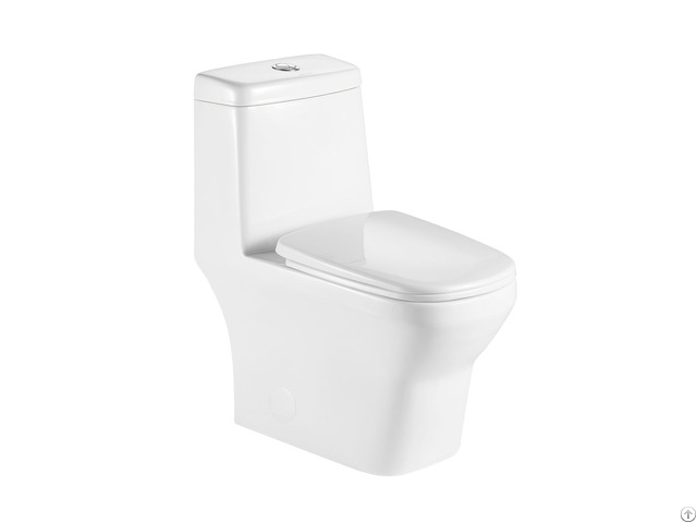 Bathroom White Floor Mounted S Trap Ceramic Porcelain One Piece Wc Toilet Water Closet