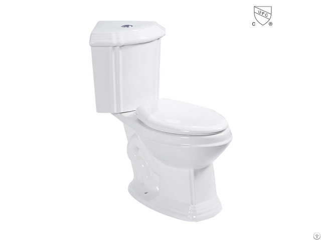 Traditional Style Elongated Vitreous China Ceramic Two Piece Toilet