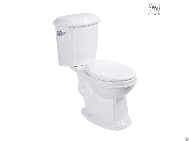 Cupc Certified Iapmo Listed Ada Compliant Classic Design Bathroom Porcelain Ceramic Two Piece Toilet