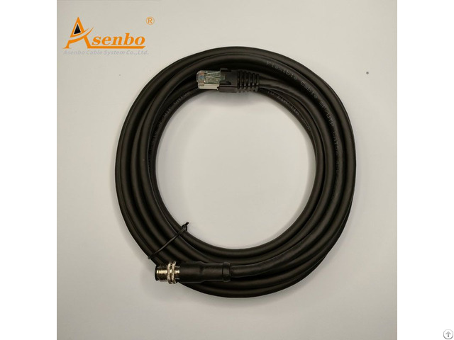 Asenbo M12 Male To Rj45 Industrial Ethernet Cable