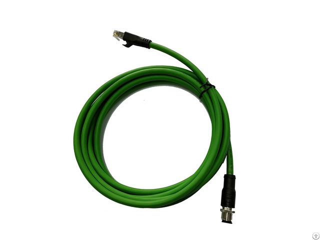 Asenbo M12 4pin D Code To Rj45 Male Cable