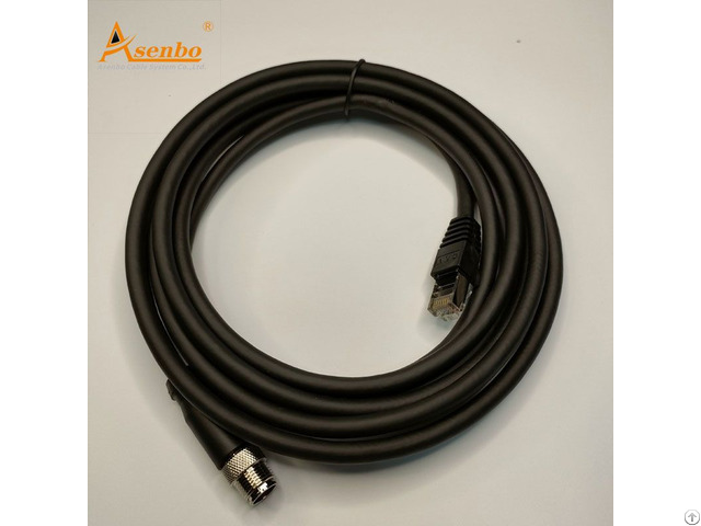 Asenbo Cat5e Ethernet Cable M12 To Rj45