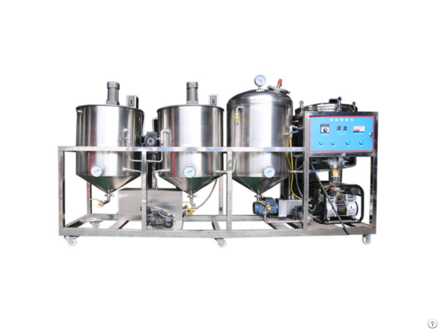 Vegetable Oil Refinery Machine With Vacuum Tank