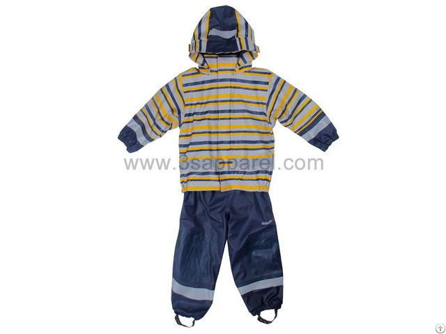 Kids Pu Rainset Welded Seam Waterproof