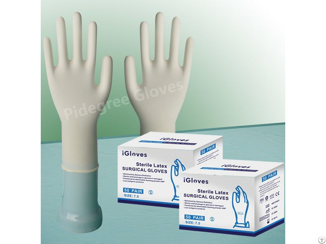 Pidegree Disposable Latex Surgical Gloves For Sale With Factory Prices