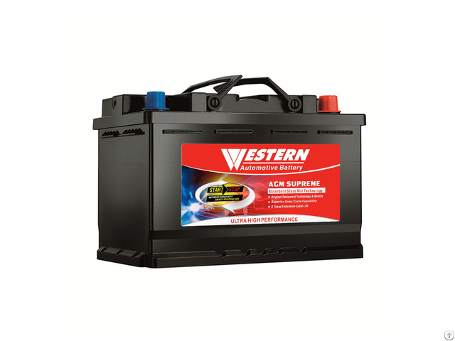 H6 L3 70 Agm Start Stop Car Battery