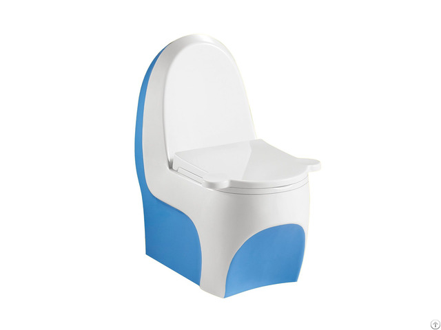 Nursery School Bathroom Children’s Sanitary Ware Ceramic White And Blue Color Washdown Kids’ Toilet