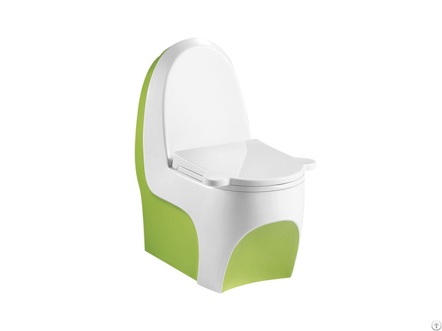 Kid Bathroom And Green Grade A Porcelain Skirted One Piece Toilet