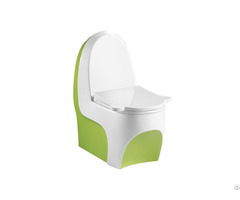 Kid Bathroom And Green Grade A Porcelain Skirted One Piece Toilet