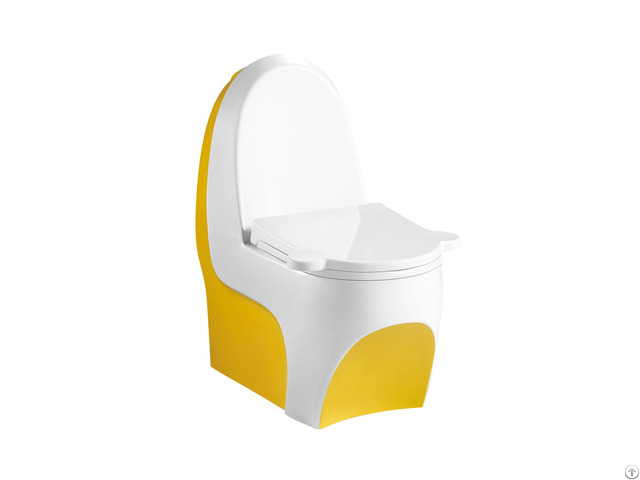 White And Yellow Child’s Size Washdown Grade A Porcelain Toddler Potty Training Toilet