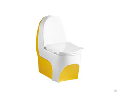 White And Yellow Child’s Size Washdown Grade A Porcelain Toddler Potty Training Toilet