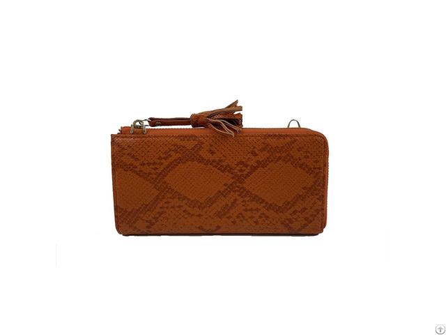 Women Camel Wallet With Zipper Around