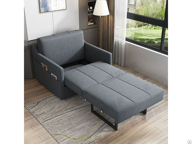 Foldable Dual Purpose Living Room Multifunctional Sofa Bed Modern Minimalist Fabric Sponge