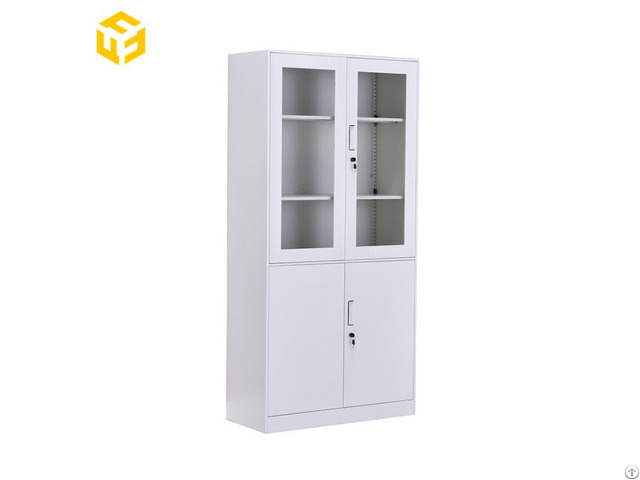 Furnitopper 12mm Narrow Edge Glass Door Bookcase Steel File Cabinet