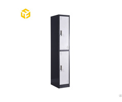 Low Price Office Use Custom Made 2 Compartment Steel Clothes Vertical Wardrobe Lockers