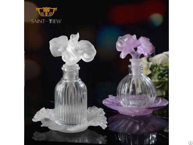 Empty Crystal Glass Reusable Perfume Bottle