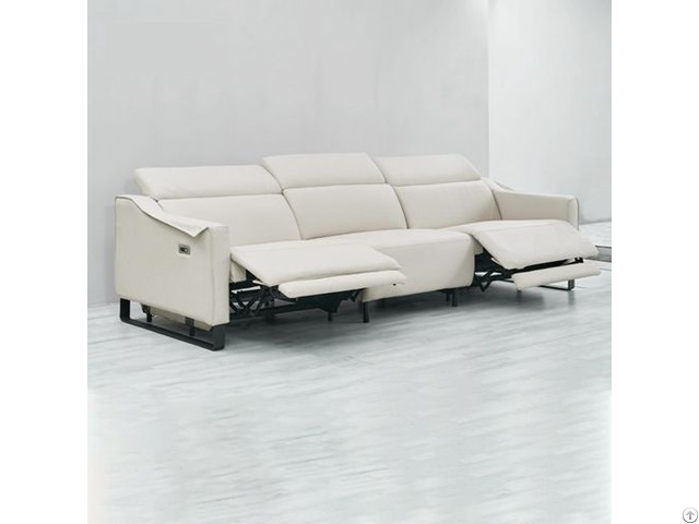 Modern Minimalist First Layer Cowhide Armrest Leather Functional Sofa Combination