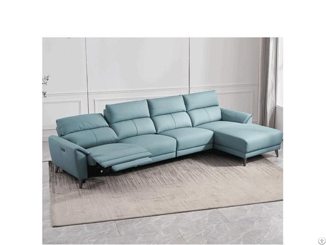 Functional L Shaped Chaise Longue Modern Minimalist Doll Cotton Leather Sofa Combination