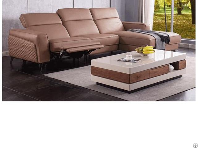 Italian Space Capsule Electric Function Modern Minimalist Corner Combination Leather Sofa