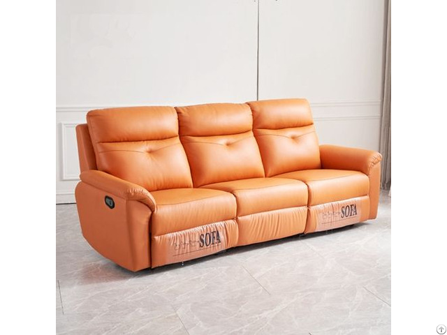 New Space Capsule Leather Modern Minimalist Living Room Three Seat Electric Function Sofa