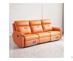 New Space Capsule Leather Modern Minimalist Living Room Three Seat Electric Function Sofa