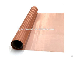 Plain Woven Pure Copper Wire Mesh Cloth Metallic Fabric