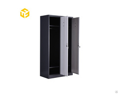 Two Compartment Personal School Hoaspital Gym Metal Locker Steel Cabinet