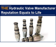 Hydraulic Valve Manufacturer Reputation Equals To Life