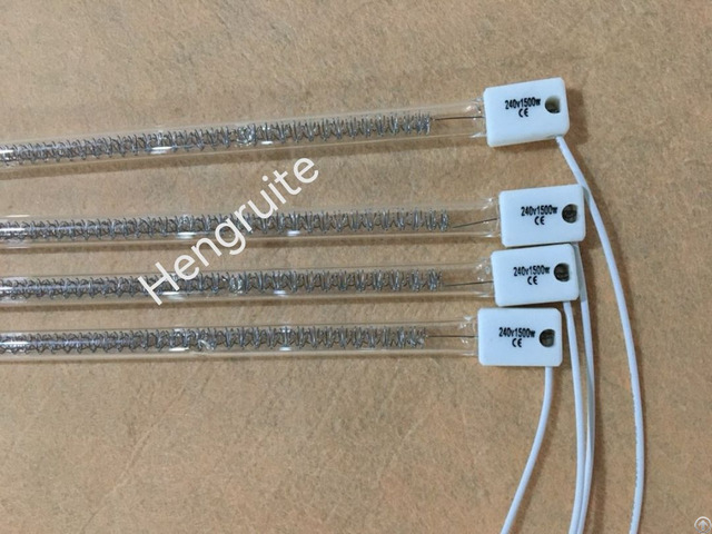 1500w Clear Halogen Heater Lamp Quartz Infrared Emitter For Flash Dryer