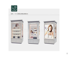 Makeup Kiosk Product Display Cabinet White Showcase