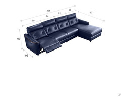 Minimalist Combination First Layer Cowhide Corner Sofa