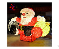 Giant Outdoor Lighting Christmas Santa Claus Motif Light