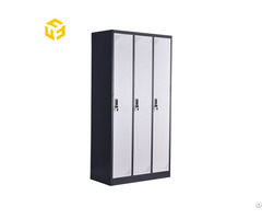 Commercial Furniture 3 Door Steel Almirah Metal Locker Wardrobe