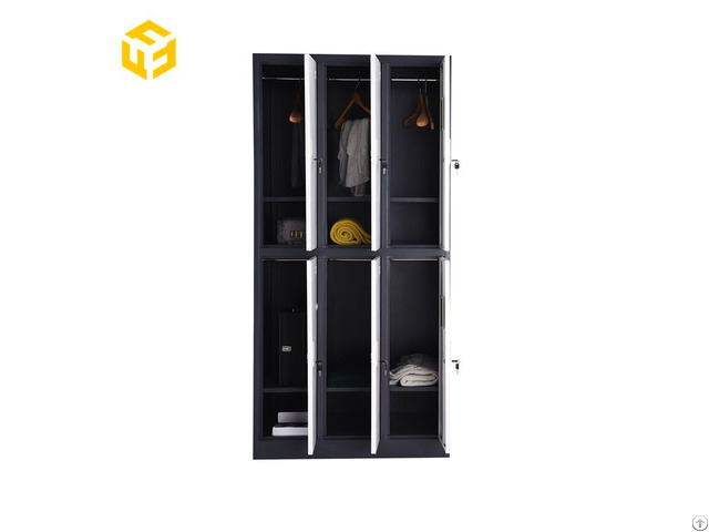 Six Door Swimming Pool Gym Metal Locker Steel Almirah