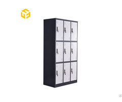 Steelcabinet Triple Tier Locker Metal Wardrobe Almirah With 9 Door