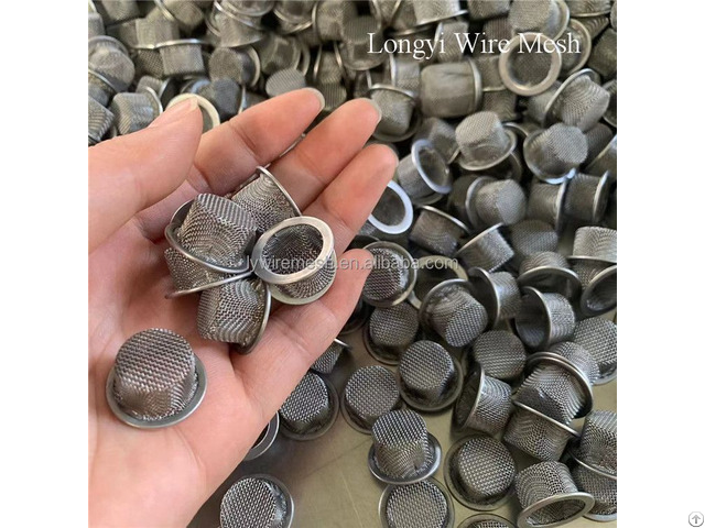 China 304 316 Stainless Steel Wire Mesh Filter Cap 0 5 0 8 Mm Hole
