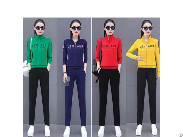 Casual Sports Women Autumn New Fashion Two Piece Suit