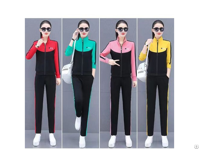 Coat Fashion Sweater Two Piece Women Spring And Autumn Sportswear Suit