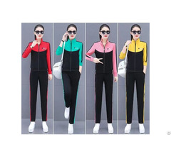 Coat Fashion Sweater Two Piece Women Spring And Autumn Sportswear Suit