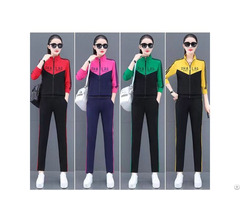 Fashion Sweater Two Piece Women Spring And Autumn Sportswear Suit