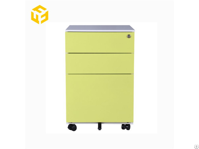 Furnitopper 3 Drawer Mobile Metal Storage Filing Cabinet Steel Locker With Pencil Box