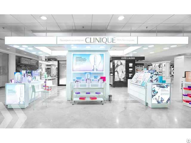 Skin Care Products Display Kiosk Design