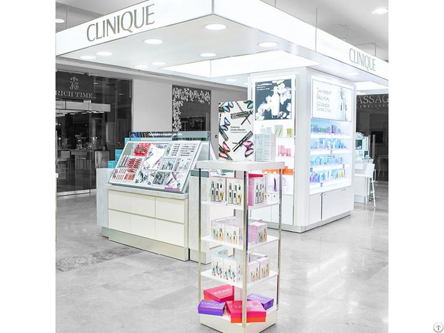 Shopping Mall Skin Care Products Booth High End Display Cabinet Customization