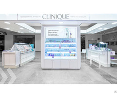 Mall Skin Care Kiosk Against The Wall Display Cabinet