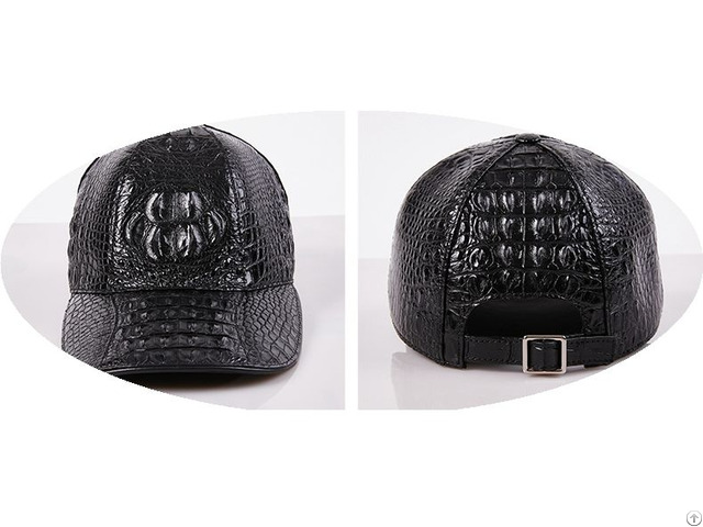 Hats Men S Trendy Peaked Caps Autumn And Winter Crocodile Leather